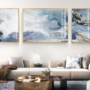 canvas art++ wall art++ home decor++decoration++ art frames++ canvas art printing++ modern art++ abstract++ mountain++ blueish gold++ blue++ gold++ panoramic++ scenery++