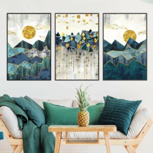 abstract++ minimalist++ Canvas Print++ Canvas Painting++ Wall Art++ Decor++ Scandinavian++ Blue++ mountain++ abstract mountain
