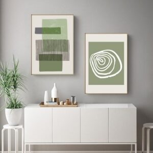 abstract++ Canvas Print++ Canvas Painting++ Wall Art++ Decor++ Nordic++ Green++ Green leaves