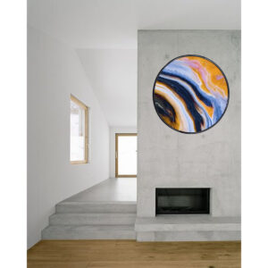 modern art++ abstract art++ canvas printing++ canvas art++ round frame++ round canvas art
