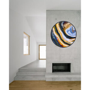 modern art++ abstract art++ canvas printing++ canvas art++ round frame++ round canvas art