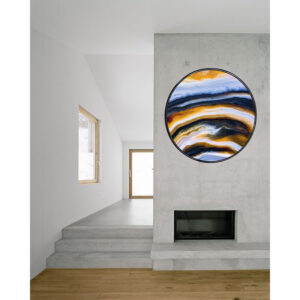 modern art++ abstract art++ canvas printing++ canvas art++ round frame++ round canvas art