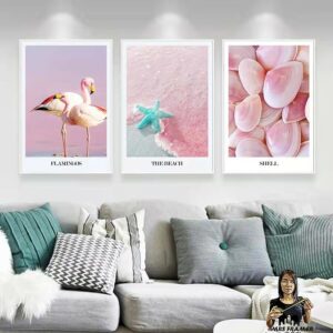 Mrs Framer Canvas Wall Art Print - Modern Nordic Style - Print Home Artwork Decoration -  frame included