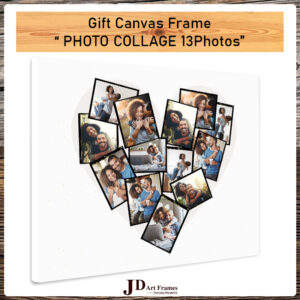 Gift Canvas Frame ″PHOTO COLLAGE 13Photos″ for Her / Him [READY TO HANG]
