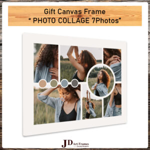 Gift Canvas Frame ″PHOTO COLLAGE 7Photos″ for Her / Him [READY TO HANG]