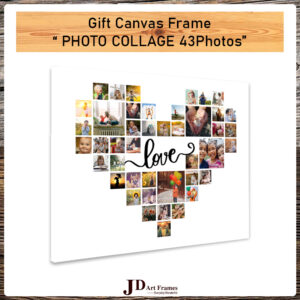 Gift Canvas Frame ″PHOTO COLLAGE 43Photos″ for Her / Him [READY TO HANG]