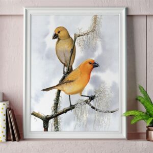 abstract++ minimalist++ Canvas Print++ Canvas Painting++ Wall Art++ Decor++bird++ yellow