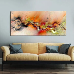 abstract++ minimalist++ Canvas Print++ Canvas Painting++ Wall Art++ Decor++ fire++ modern++ red