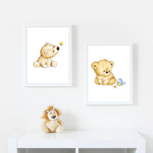 abstract++ minimalist++ Canvas Print++ Canvas Painting++ Wall Art++ Decor++ bear++ cute++ kids++ Nursery