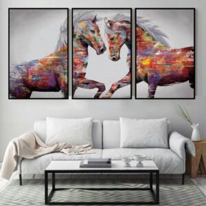 abstract++ minimalist++ Canvas Print++ Canvas Painting++ Wall Art++ Decor++ graffiti++ stallion++ horse