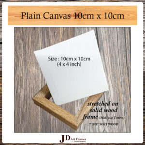Plain Canvas Stretch with Wood Frame Size 10x10cm~ Ready for Painting/ DIY/ Art Paint / Craft / Drawing