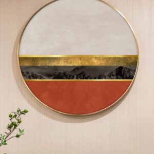 modern ++luxury art ++abstract art++ canvas printing++ canvas art++ round frame++ round canvas art gold++ red++ minimalist++ canvas